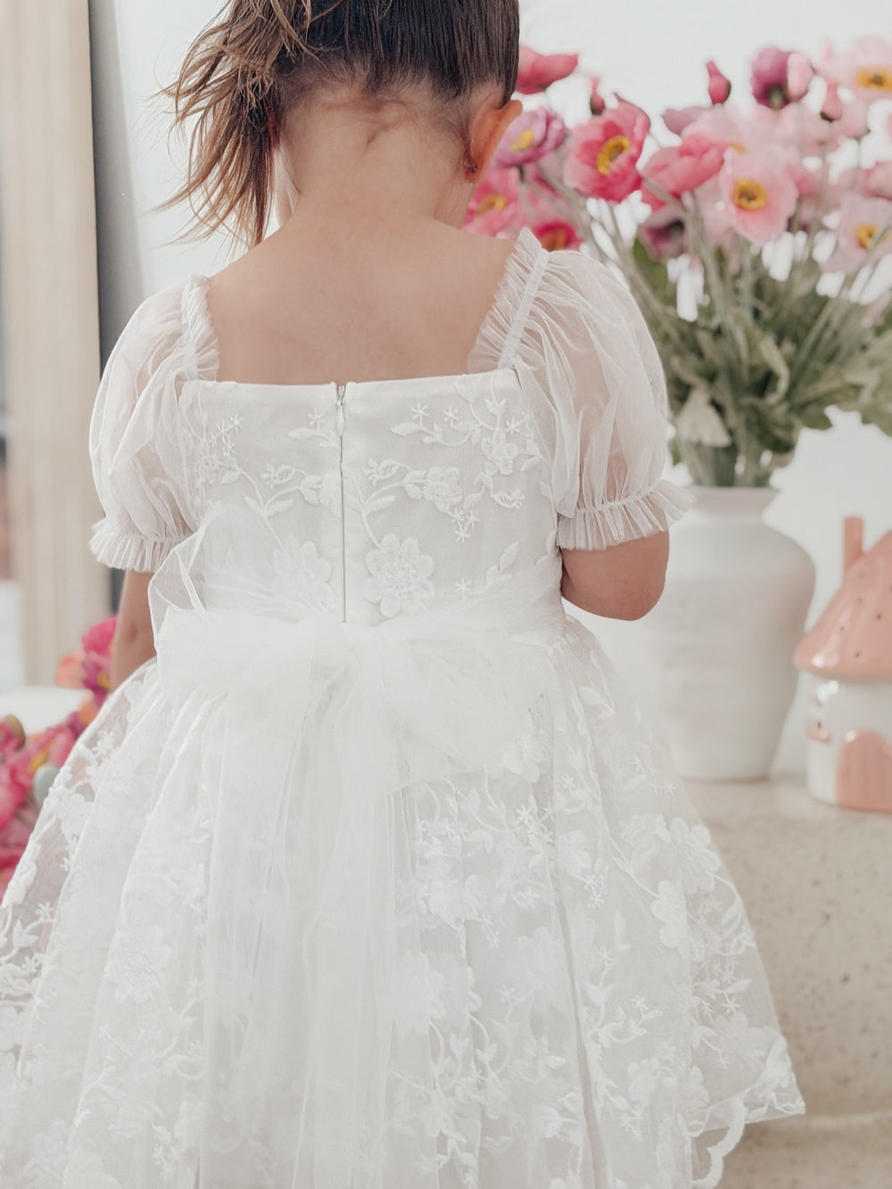 Arielle Girls White Dress