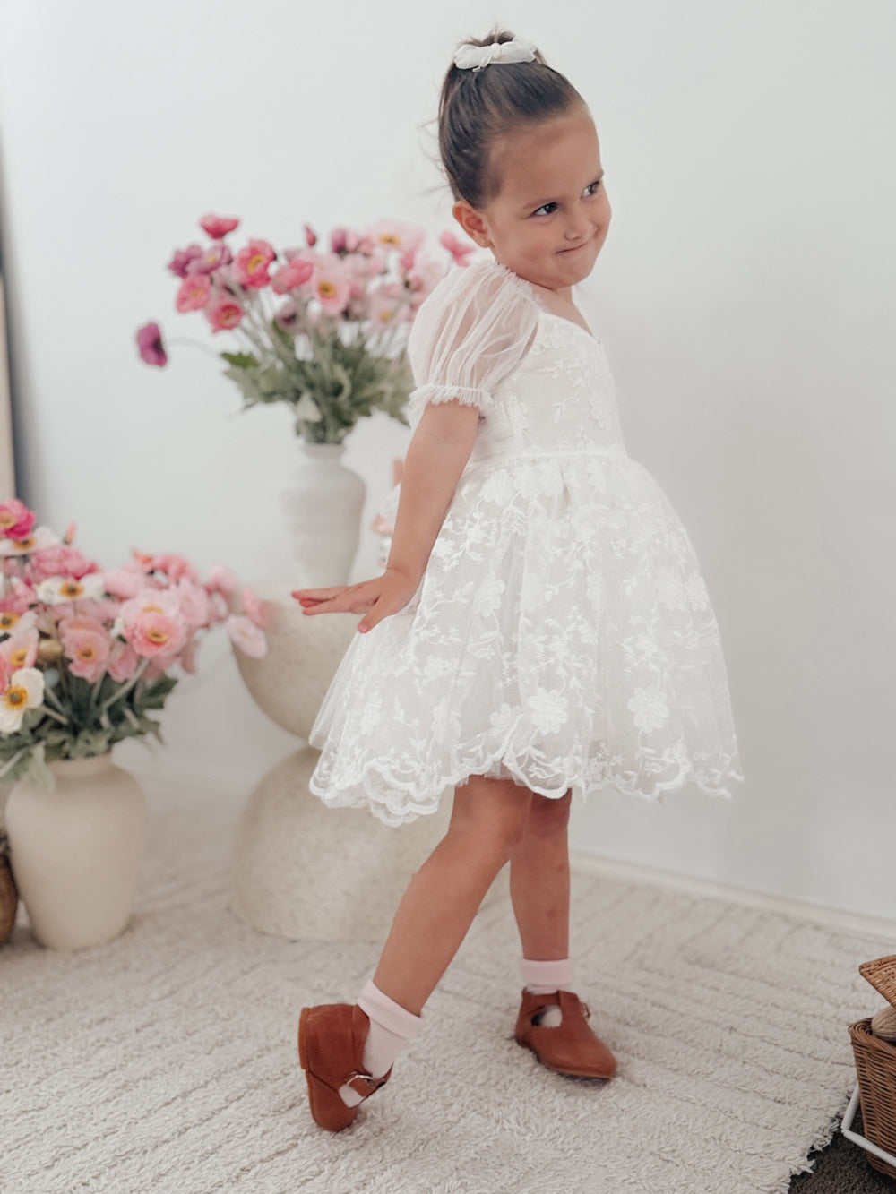 Arielle Girls White Dress