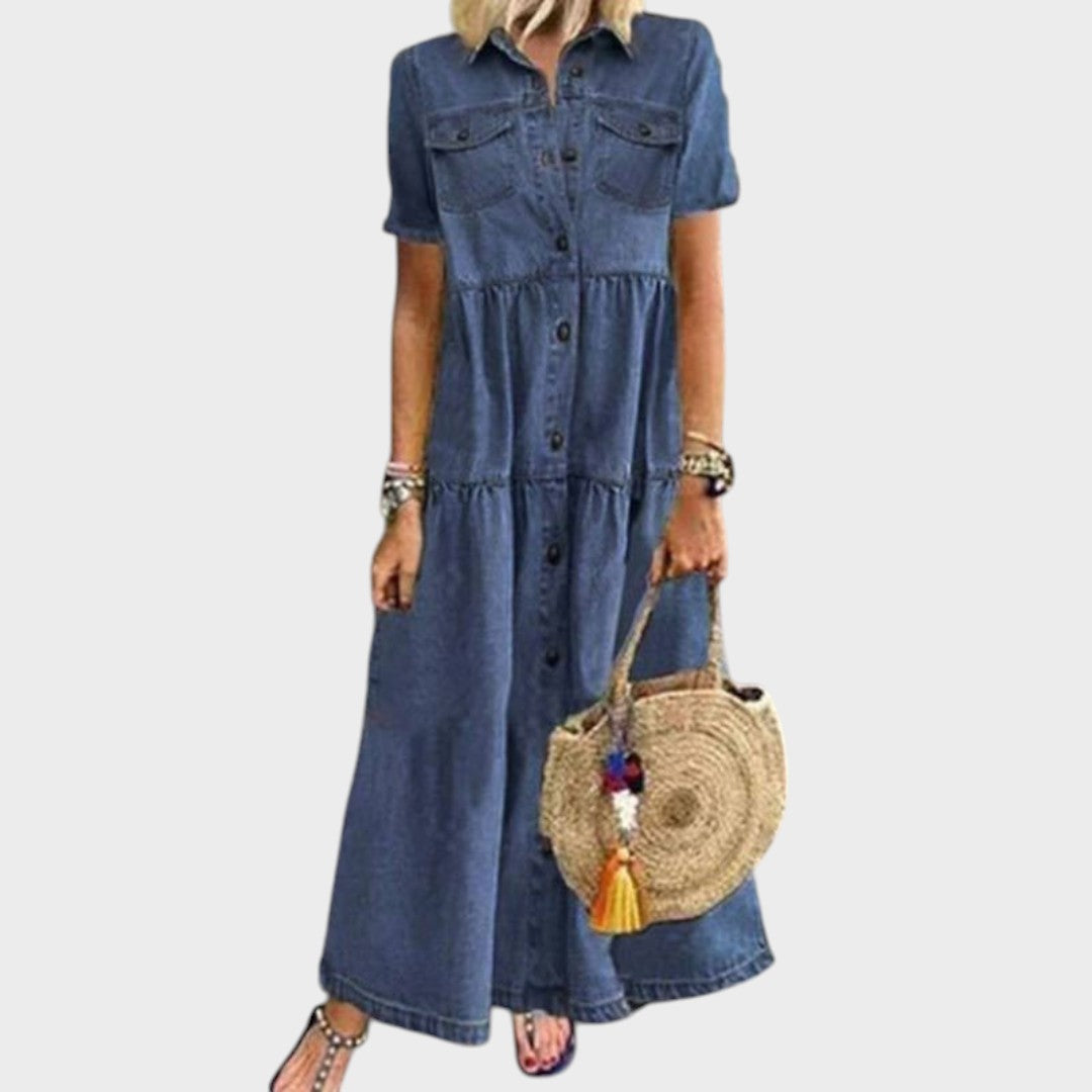 Ainsley | Vestido vaquero largo