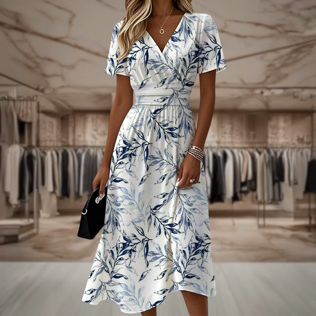 Brites | Vestido Floral Wrap con Falda Drapeada