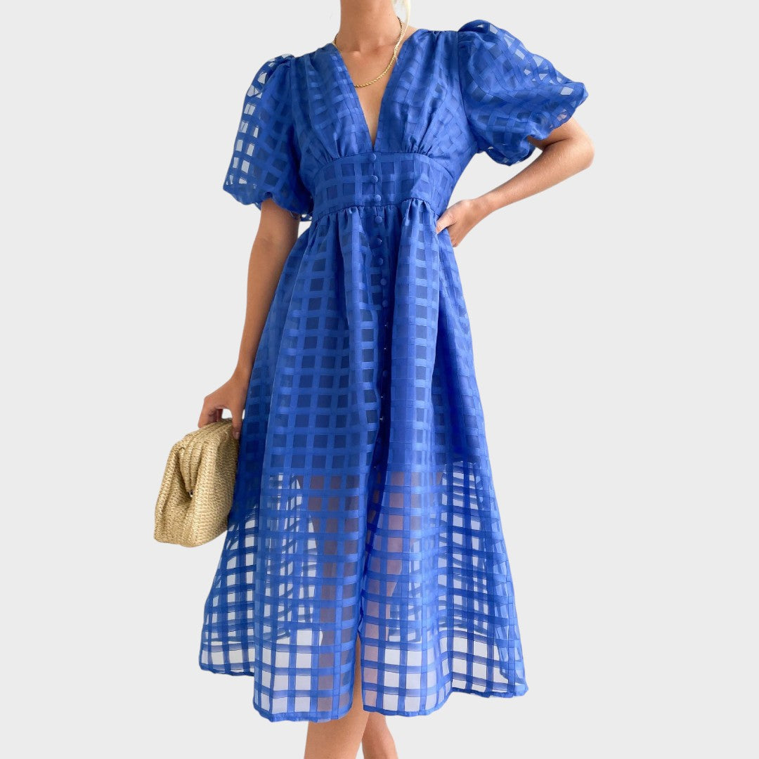 Julia | Vestido de encaje con mangas acampanadas