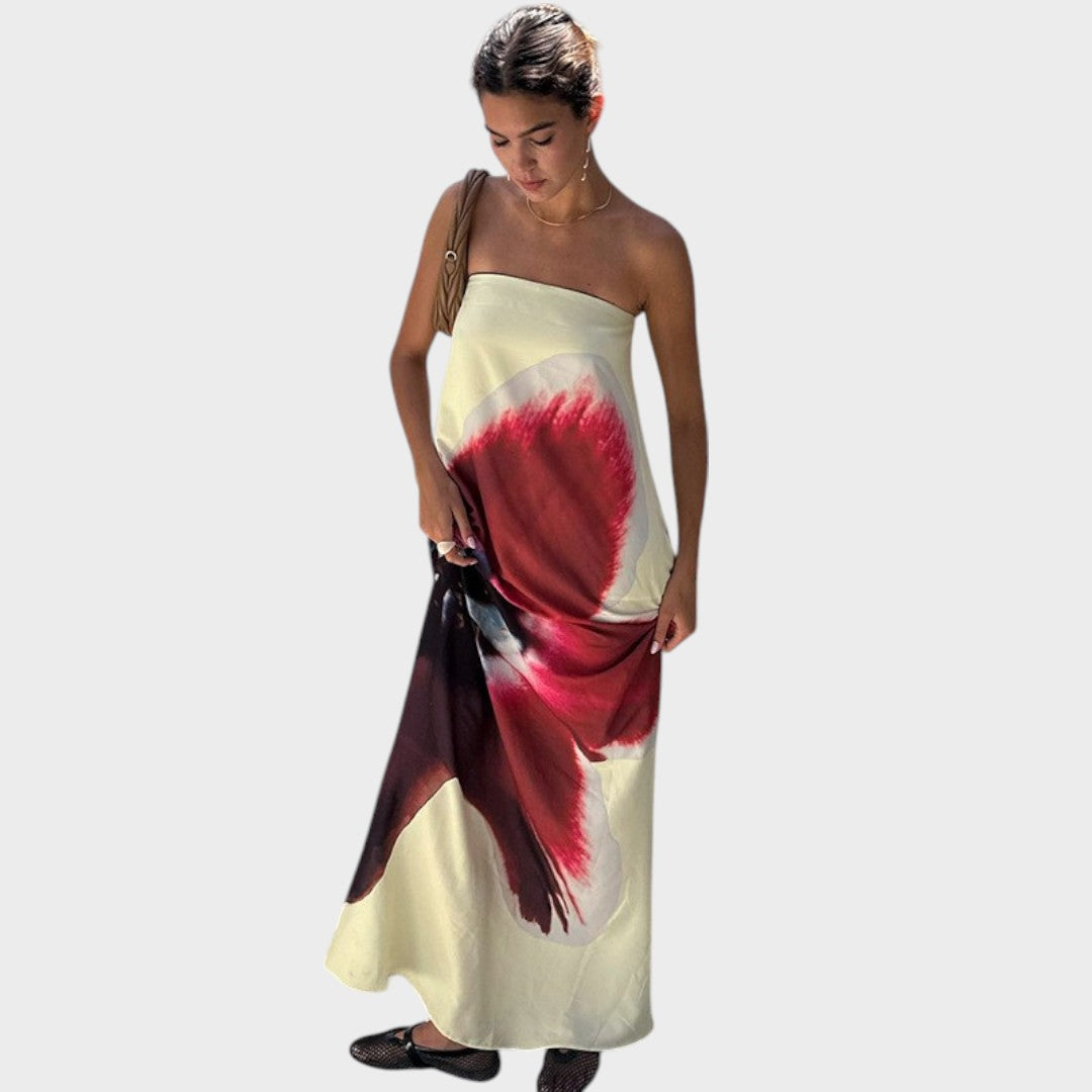 Flor | Vestido Sin Espalda Con Hebilla Ajustable