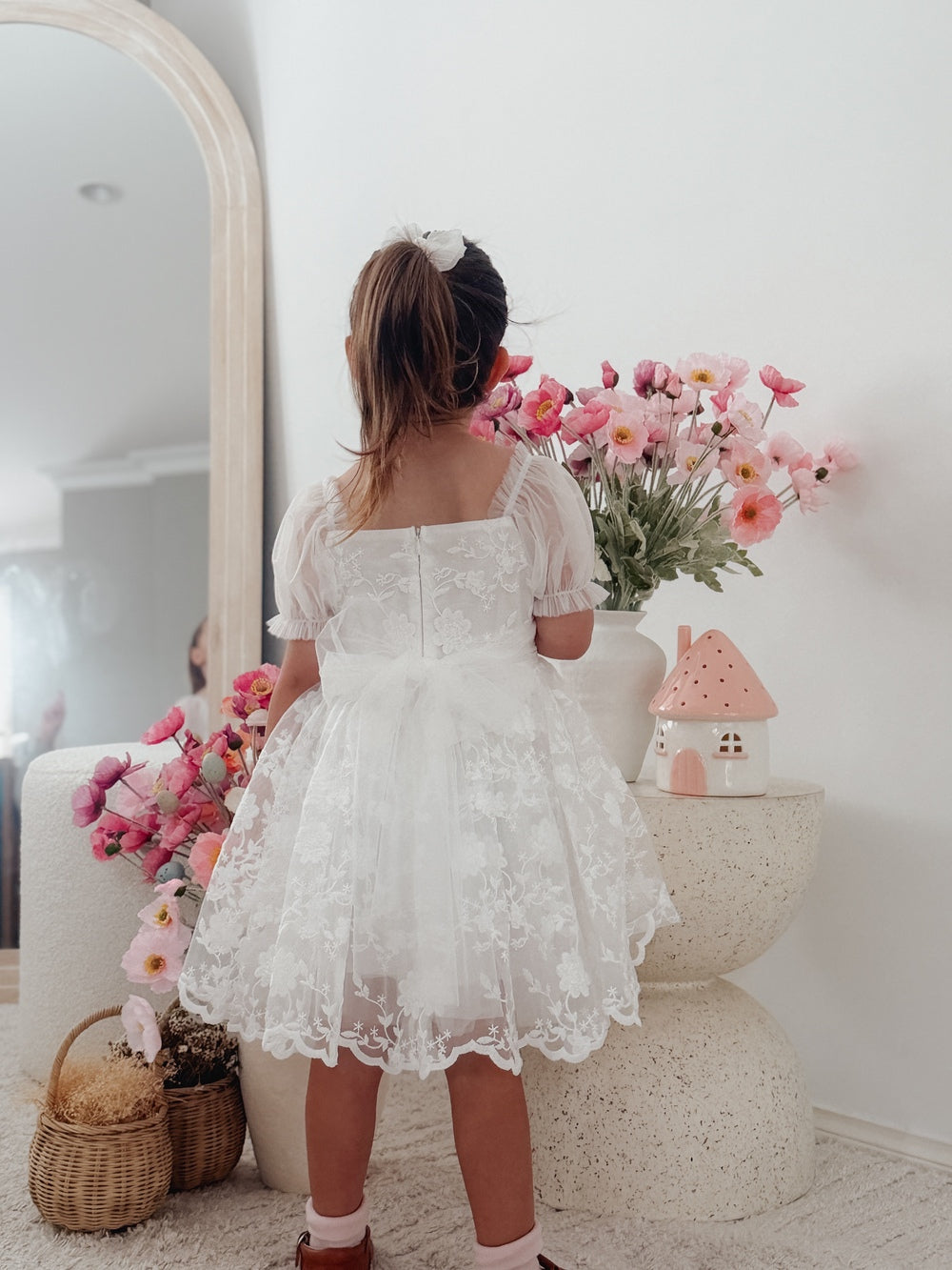 Arielle Girls White Dress