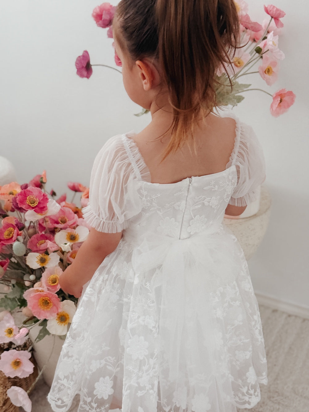 Arielle Girls White Dress