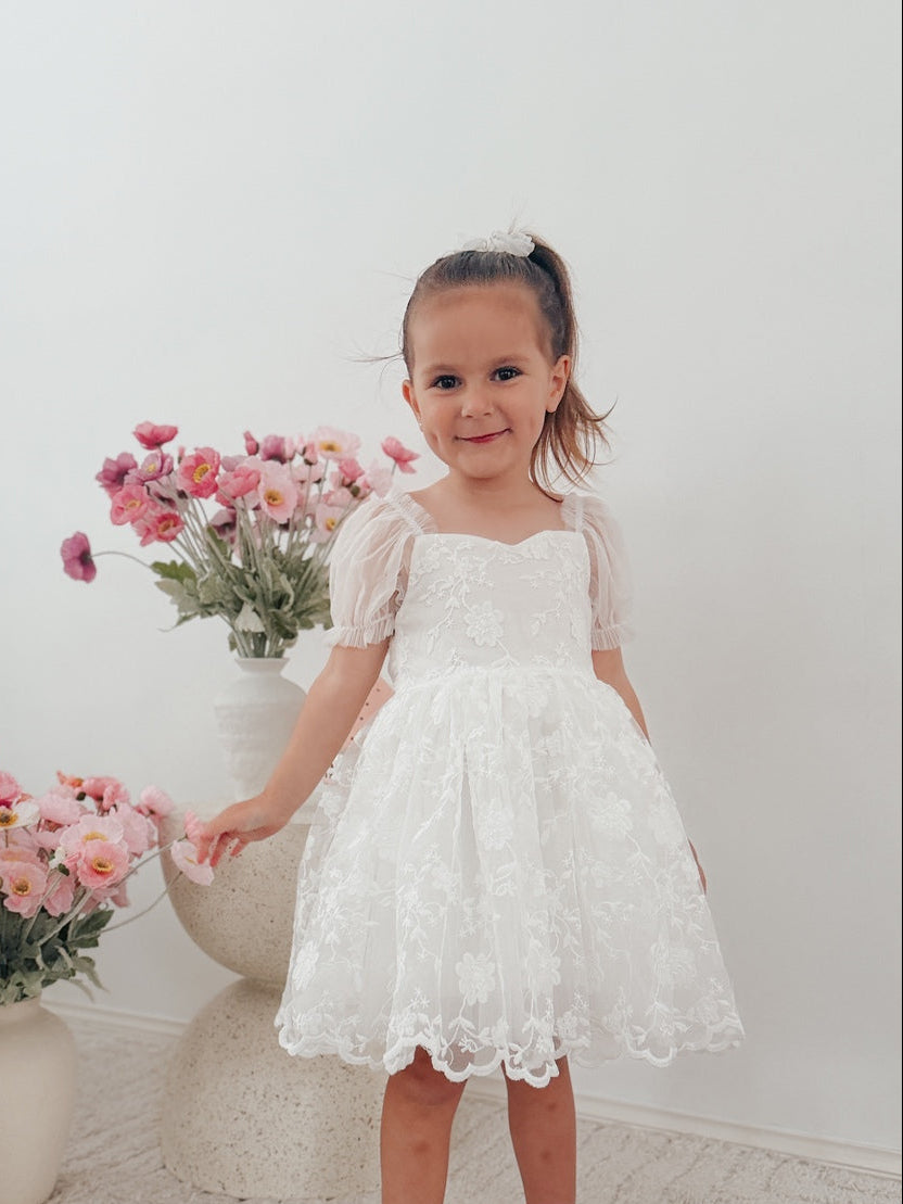 Arielle Girls White Dress