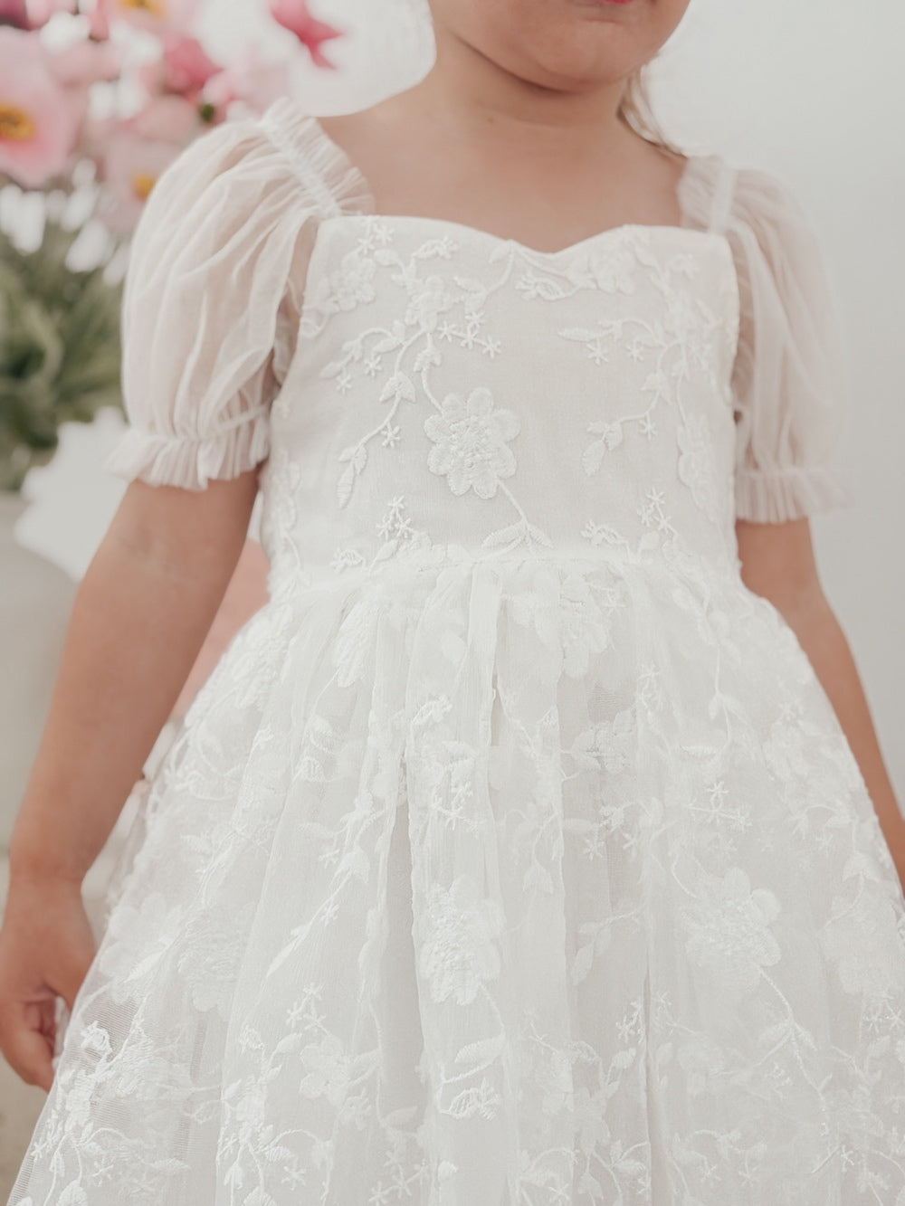 Arielle Girls White Dress