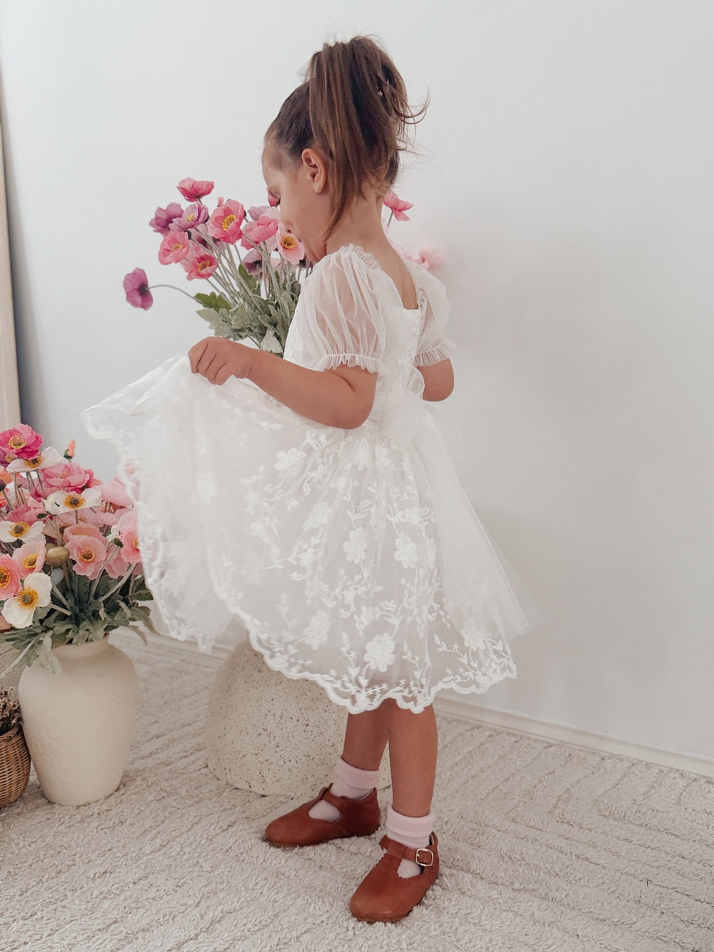 Arielle Girls White Dress