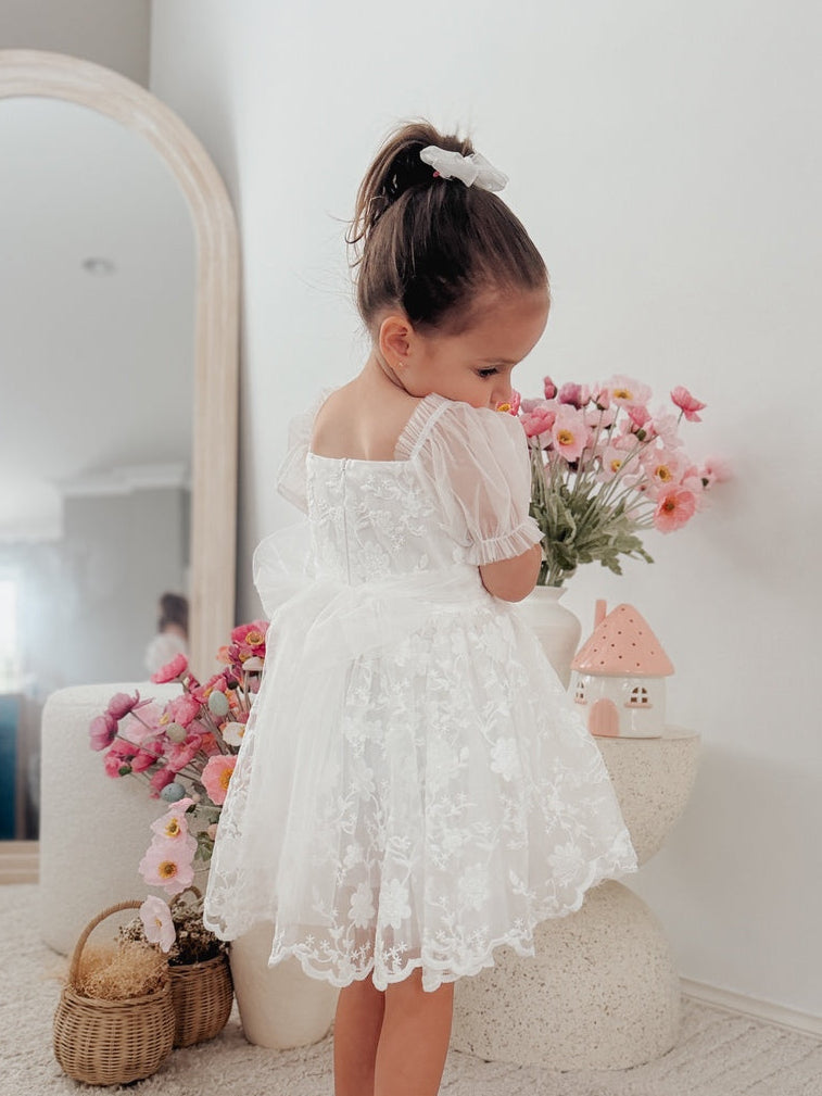 Arielle Girls White Dress